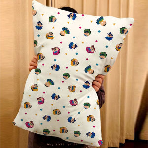 Double-Sided Cartoon Pencil Sketch Small New Student Dormitory Bedside Single Pillowcase Skin-friendly Durable Velvet Fabric