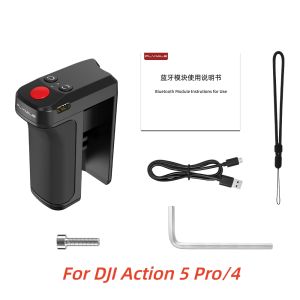 Camera Grip Quick Release Handle with Bluetooth Shutter Button for DJI Action 6/Action 5 Pro/4 Photography Accessories