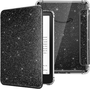 MoKo Case for All-new 7" Kindle Paperwhite 2024 12th Gen&Kindle Colorsoft Signature Edition 2024Ultra Clear Soft Flexible Glitter TPU Back Cover Light Shell with Auto Wake/Sleep  Protective Cove Case for Kindle