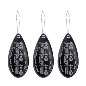 3/5Pcs Black Aluminum Elderly Use Bow Needle Threader Needle Stitching Machines Craft Sewing Tool