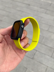 For iWatch Sport Silicone Magnetic Band with Silicone protective case 40mm/44/45/41mm 2in1 Series 7 8 6/SE/5/4/3/2/1 Bracelet