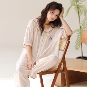 MiiOW | New Summer Princess Style Short Sleeve Cotton Pajamas Set
