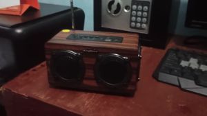 COD KIRIM CEPAT Kingneed Bluetooth Speaker FM Radio Wood Design S409/ Speaker laptop pc full bass mini gaming stereo plus volume no delay universal jbl robot polytron asus lenovo advance besar murah