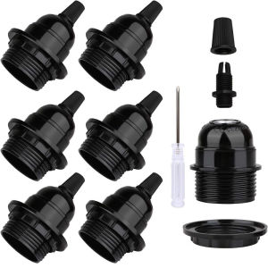 High Quality Black Lampholder E27 Bulb Socket LED Light Lamp Base Half Full Tooth Light Bulb Base