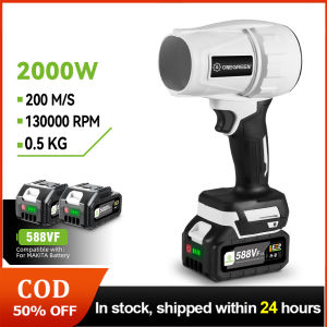 Car Dust Blower Electric Blower Electric Turbo Blower Jet Fan 200M/S Handheld Air Blower Violent Blowing Tool for Makita 18V Battery