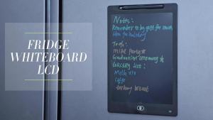 Magnetic Whiteboard for Fridge 9.8”×6.7” LCD Writing Tablet One-Click Clear Black White Board Dry Erase Refrigerator Digital Dinner Menu Blackboard Small Kitchen Home Office Weekly Meal Planner