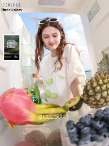 3COLOUR·S | Light Fresh Loose Letter Printed Womens T-shirt