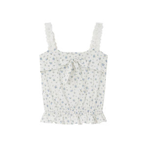 Cute Summer Style Bowtie Unique Print Vest