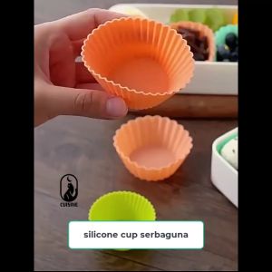 Cuisine Cup Silikon sekat bento partisi bekal anak Cetakan kue muffin puding mini