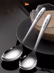 Thìa Thép Không Gỉ 316 Dài Tay Cầm Thìa Dùng Để Ăn Trưa Chiều Dài 23cm Thìa Ăn Kem Cho Trẻ Em Thìa Tròn Dùng Để Ăn Trưa