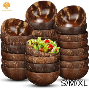Dung tích lớn Tự Nhiên Của Nhãn Hiệu Ins Dừa Bát 3 Kích Thước Bằng Gỗ Sinh Tố Dừa Salad Gỗ Vỏ Bát Tái Sử Dụng Bát dụng cụ phục vụ
