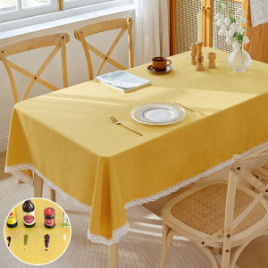 Feitao | Ins Style Waterproof Oil-Repellent Easy-Clean Linen Tablecloth