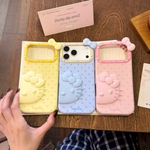 Sanrio | Sweet Soft Silicone Sanrio 3D Hello Kitty Phone Case For IPhone 13 14 15 16 17 Pro Max Girls Cute Cartoon Protective Phone Cover