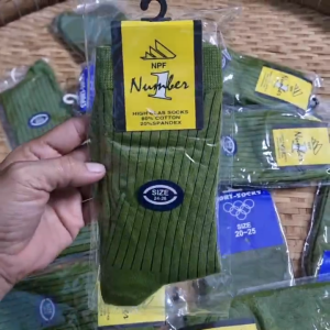 Vớ Chân nam màu Xanh Rêu 5 Đôi chất liệu thun cotton co giãn thoải mái