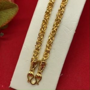 สร้อยคอทองลายตาไก่หัวจรวด ความยาว 20 นิ้ว เทียบเท่าน้ำหนัก 3 บาท ชุบทอง สีเหมือนจริง ใส่ได้ทุกโอกาส รูปถ่ายจากสินค้าจริง