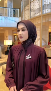 Abaya Ahza Dress Matt Ceruty Mix Renda Dress Abaya Wanita Terbaru 2025 Kekinian Fashionable Murah