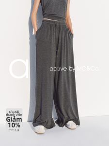 MO&Co. | Light Modal Stretch Waist Wide Leg Pants