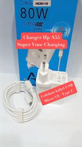 Charger HP OPP A55 80W Super Vooc Support Fast Chaarging