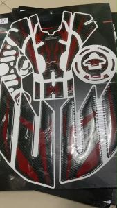 กันรอยYAMAHA R15 All NEW ถัง+ข้างถัง+ฝาถังน้ำมัน+แผงคอ สติกเกอร์ ลายเคฟล่า (0145)