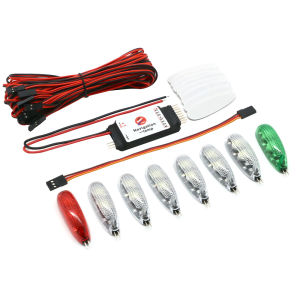 Simulation Navigation Light 2-3S Voltage 3V LED Six Modes for RC Fixed-wing Aircraft Ducted Like Real Machine