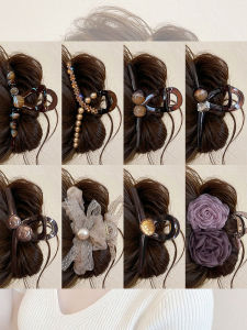 NING ZHOU | Floral Bow Large Capacity Hair Clip
