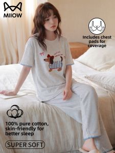 MiiOW | Cotton Bra Padded Cartoon Simple Home Wear Set
