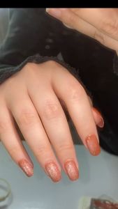 Bộ móng tay giả dài - C163 - caramel spar mắt mèo sang trọng -  Kèm keo dán SILICONmóng CÓ ẢNH SP THẬT