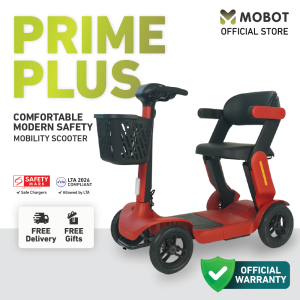 MOBOT SG OFFICIAL | PRIME Plus Mobility Scooter PMA | All-Terrain | Turn Safe Tech | LTA Compliant