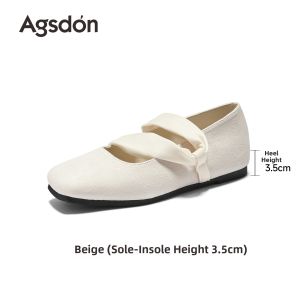 Agsdon | French Mary Jane Ballet Flats Light and Soft Soles