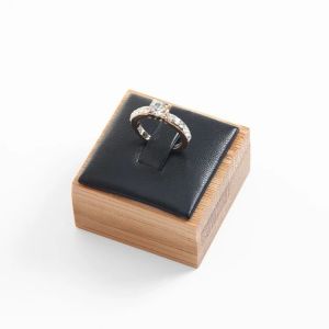 Wooden Ring Display Stand Rings Organizer Jewelry Holder Jewelry Show Props Jewelry Box Packaging Leather And Velvet Case