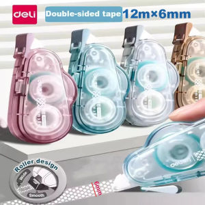 deli | Deli 6mm*12m Double Sided Adhesive Dot Glue Tape DIY Handicrafts Scrapbooking Photo Album School Stationery Supplies Roller Tape