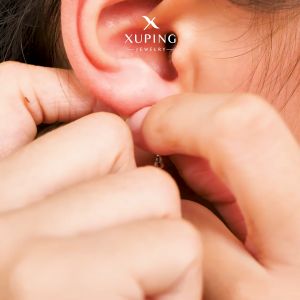 Xuping Anting Klip Panjang Mata Baris Bandul Mutiara