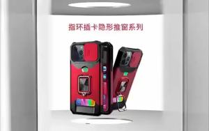 Shockproof Armor Card Slot Ring Holder Phone Case w/ Slide Camera Cover For iPhone 17 Pro Max Air 16 e 15 14 Plus 13 12 Mini 11