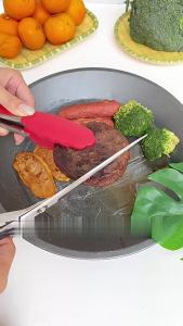 Professional 9-inch Stainless Steel Household Barbecue Scissors Kitchen Scissors Barbecue Steak Vegetable Food Scissors