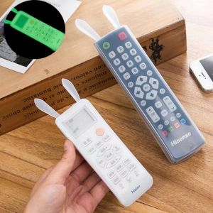 1-3 Days Delivery Rabbit Luminous Transparent Silicone Remote Control Protective Cover Air Conditioner TV Remote Control Cover Dust Cover
