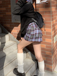 Váy Ngắn Chữ a Kẻ Caro Cổ Điển Cỡ Lớn Cho Nữ Cạp Cao Che Mông Phong Cách Ngọt Ngào Và Cay Nồng Mùa Thu