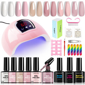 LIMEGIRL Nail Gel Oil Set UV LED Nail Light Gel Nail Kit Semi-Permanent Gel Varn Professional Nail Polishing Art Tool Set