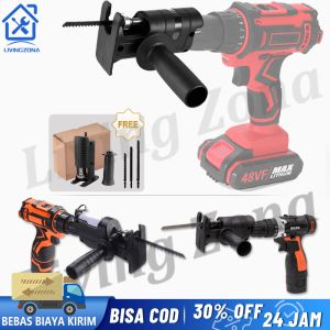 Adaptor Gergaji Mesin Bor Gergaji Jigsaw Gergaji Mesin Mini Gergaji Mesin Kayu Listrik Adapter Reciprocating Saw Potong Kayu Besi Triplek Mesin Bor Jadi Gergaji Kayu Besi Bor Daya Bor Listrik Dimodifikasi