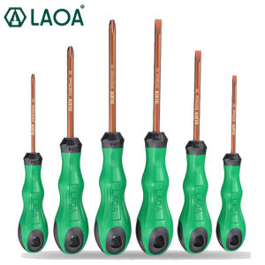 LAOA 6pcs Screwdriver Sets S2 Alloy Steel Phillips head Maintenance Cross Screwdriver Household Tools with Magnetic
