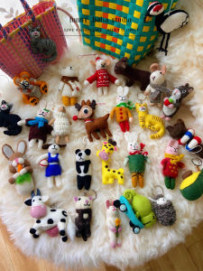 Nepal Import Japanese and Korean Handmade Wool Felt Cute Cartoon Animal Mouse Dog Keychain Schoolbag Pendant