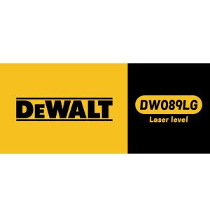 DEWALT DW089LG Lithium Battery Green Laser Level | 12 Lines 3 Sides 360° Horizontal Vertical | Outdoor Leveling Measurin