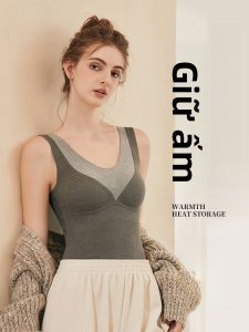 MiiOW | Áo len lông cừu nữ ấm áp mùa thu đông Áo khoác ngoài một mảnh có đệm ngực Áo khoác ngoài cổ chữ V màu trơn đơn giản