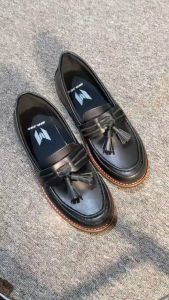 ZVN Hadley Sepatu Loafers Pria Kerja Pantofel Hitam