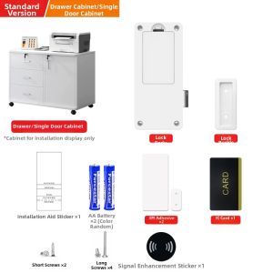 elinksmart | Fingerprint Password Invisible Drawer Safety Lock for Wardrobes