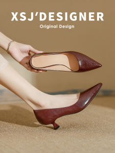 LIQIXIEFANG | Leather Pointed Stiletto Heels
