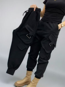 Fashionable Four-Way Stretch Casual Pants Elastic Waist Crop Trousers Spring Autumn Workwear High Waist Nine-Piece Pants