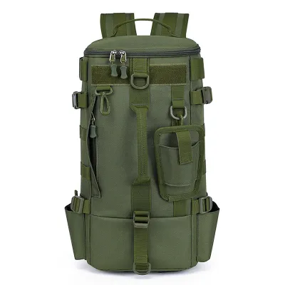 Multifunctional Fishing Backpack Tackle Bag with Rod Holders Fish Equipment Storage Molle Pack Camping Hiking Outdoor Sports Bag