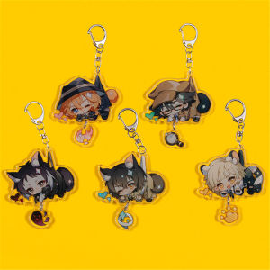 5Pcs/Set Anime Bungo Stray Dogs Nakahara Chuuya Cosplay Costume Acrylic Key Chain Keychain Pendant Prop Accessories Xmas Gift