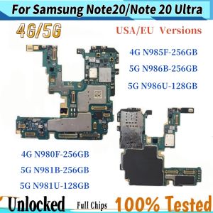 Unlocked For Samsung Galaxy Note 20 Ultra Motherboard N980F N985F N981B N981U N986B N986U Logic Board Full Chip Replacement
