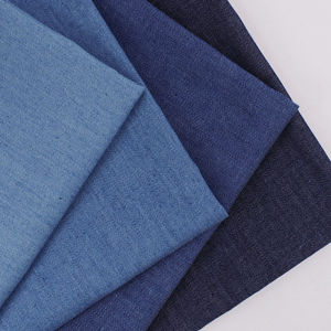 145cm Stretch Denim Fabric Blue Washed Micro Elastic Breathable per Yard for Shirt Apparel Bags Cushion Quilting Sewing Supplies